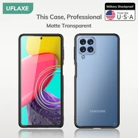 uflaxe original shockproof hard case for samsung galaxy m23 m33 m53 5g anti yellow matte transparent back cover casing