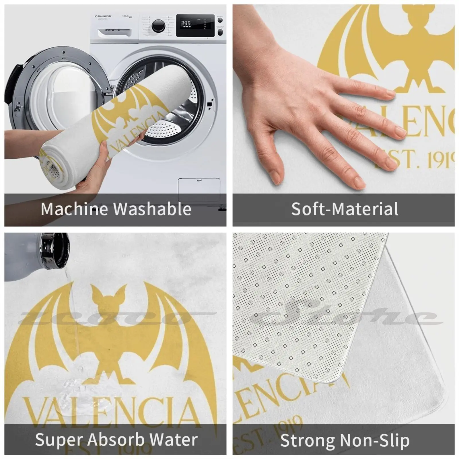 Золотой коврик противоскользящий мягкий для поглощения воды ковер футбольного