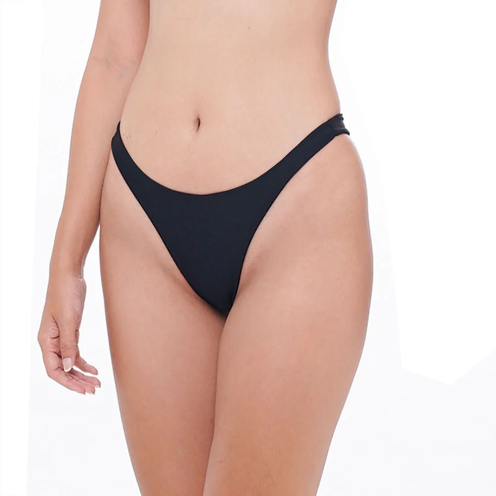 Woman Cheeky Black Bikini Bottoms Sexy Secret Swimwear Biquini Bikinis Brazilian Bikinis Low Waist Thong T-back Bottom