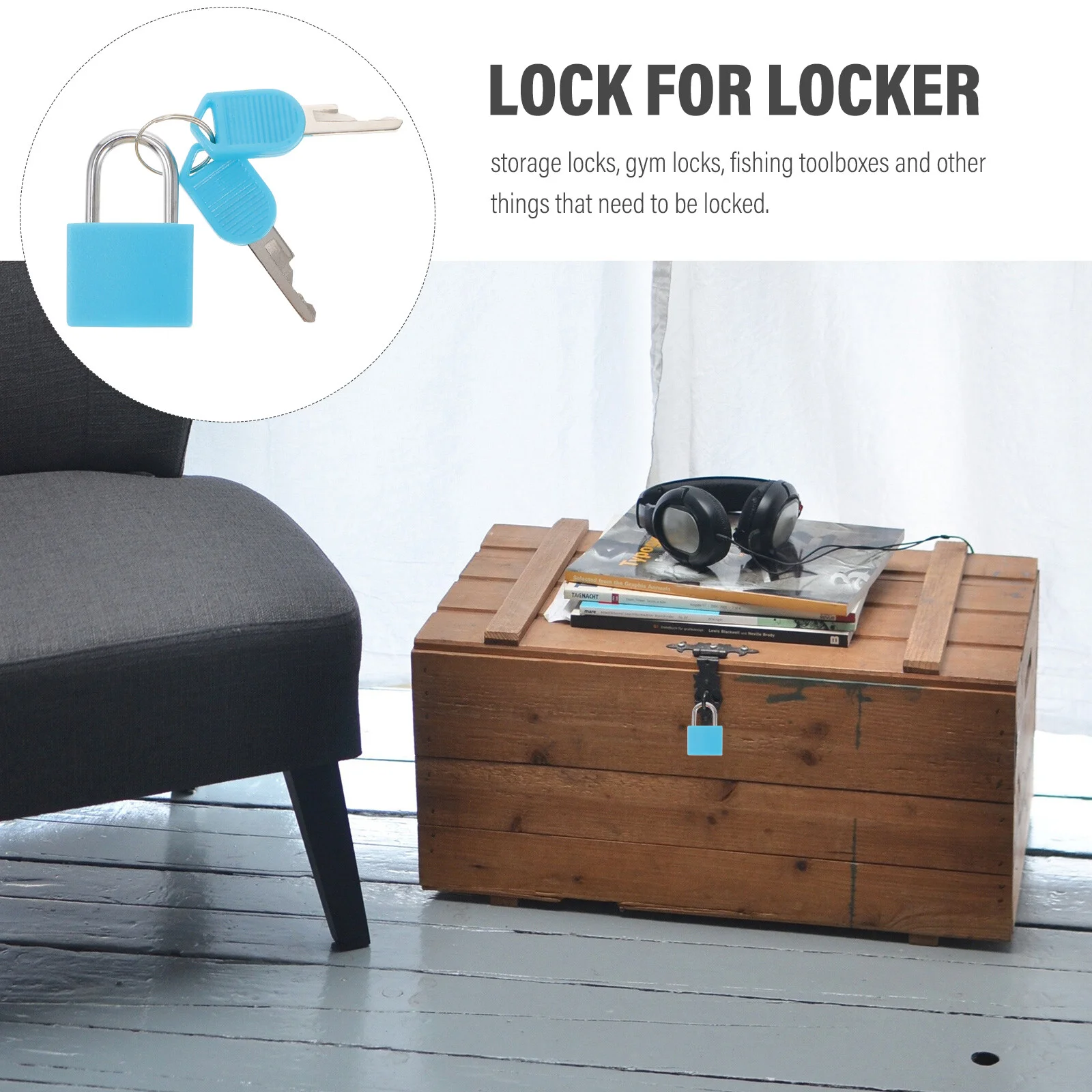 

2pcs Small Lock With Key Diary Book Keepsake Storage Box Drawer Cabinet Suitcase