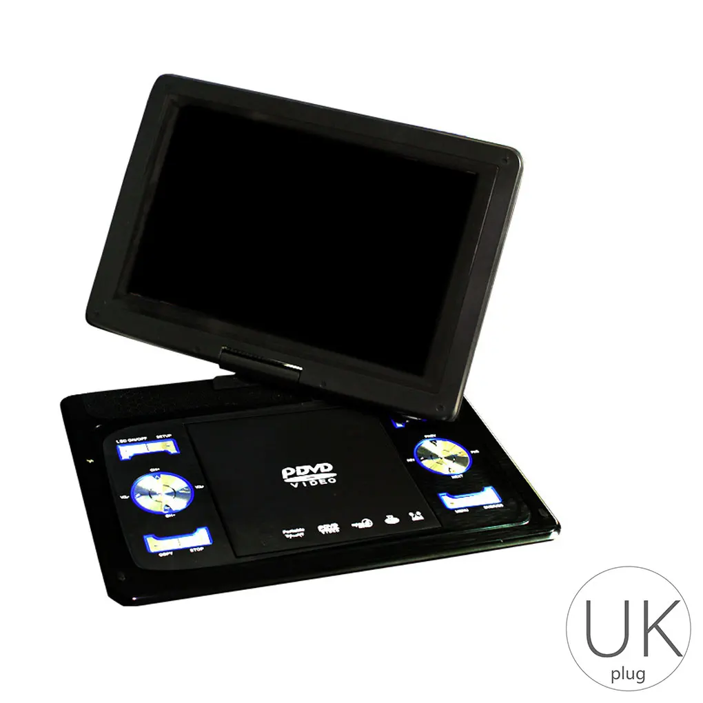 

13 9 Portable DVD Player AV Input Output Cable Wireless TV Signal Receiving USB Port Video Player US UK EU AU Plug
