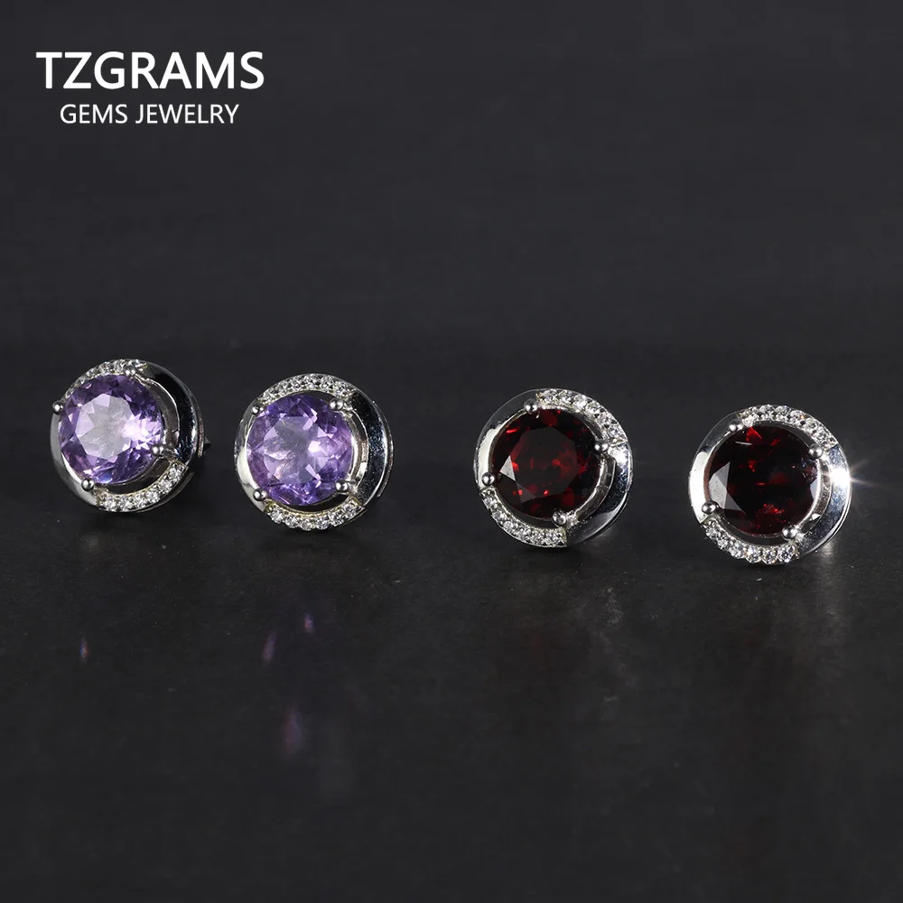 

Earrings Silver 925 Natural Gemstone Amethyst Minimalist Elegance Long Earrings For Women Jewellery Accessories