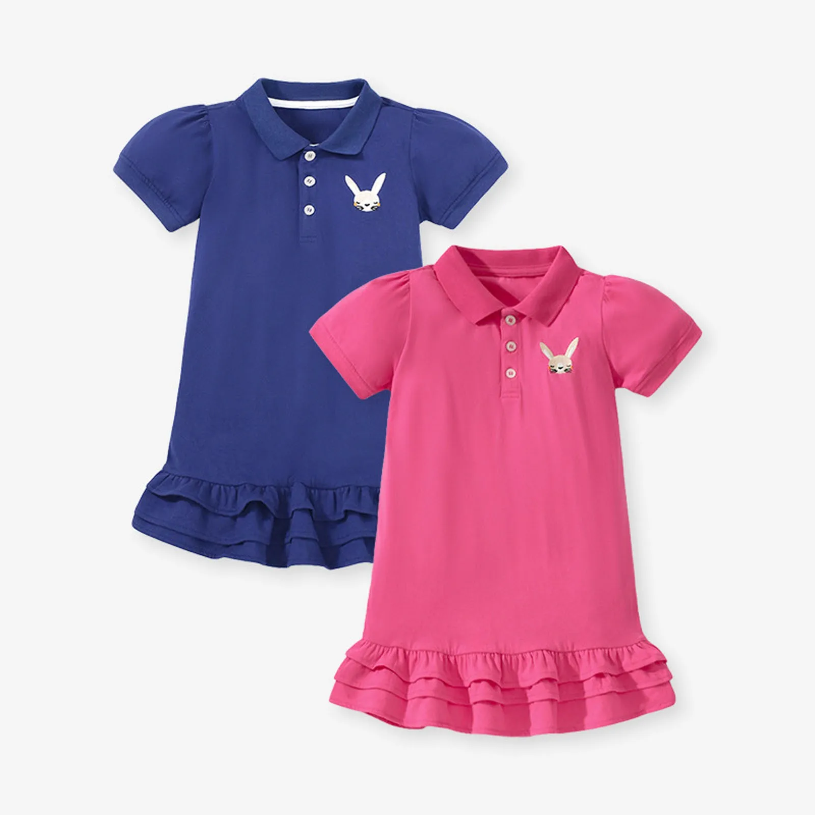 

Детское школьное платье с коротким рукавом и оборками, на пуговицах