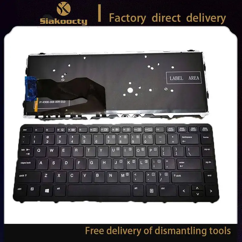 

Новая английская клавиатура Siakoocty 840 G1 для HP 840 G1 US 850 G1 840 G2 850 G2 ZBook 14, черная рамка, без указания точки, с подсветкой