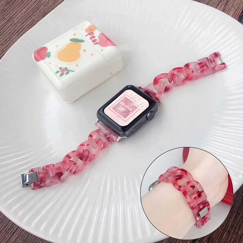 

Resin Strap 20 22mm Band for Samsung Galaxy Watch 3 41mm/45mm Bracelet for HUAWEI Watch GT2 42mm Iwatch Series 6 5 4 Women Belt