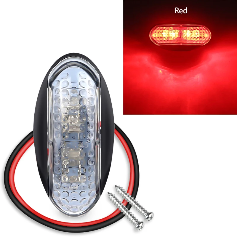 

Универсальный боковой габаритный фонарь для автомобиля, грузовика, прицепа, 12 В, 24 В, водонепроницаемый сигнальный задний фонарь, предупреждающие лампы для автомобилей, грузовиков, мотоциклов