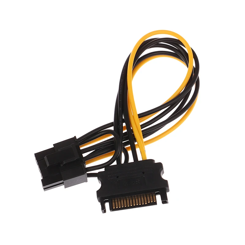 

1pc 20cm 15pin SATA Male To 8pin(6+2) PCI-E Power Supply Cable SATA Cable 15pin To 8 Pin Cable Wire For Graphic Card Accessories