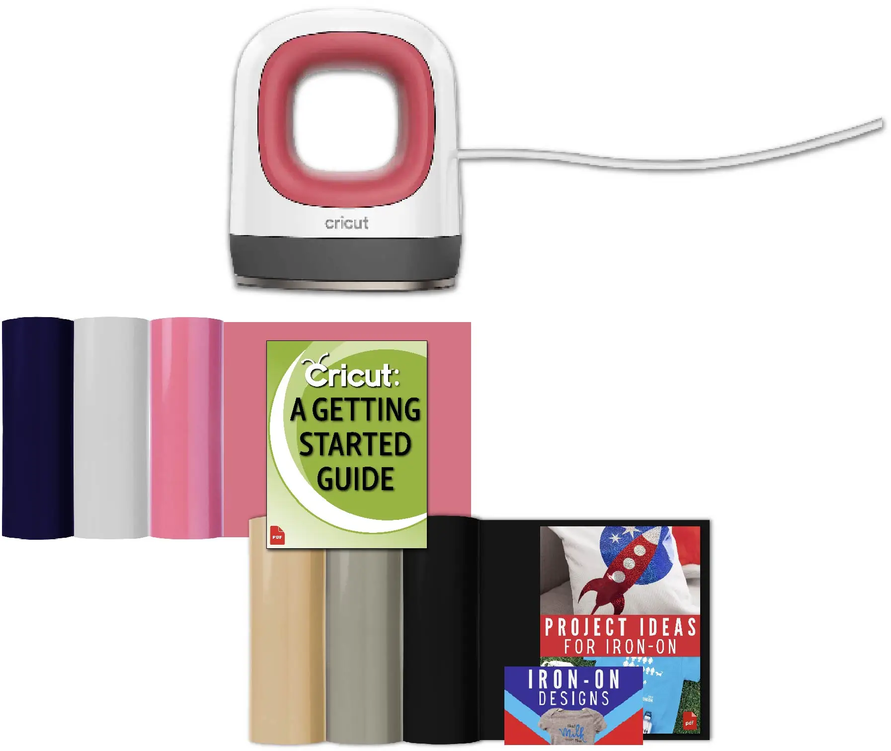 

Easy Press Mini, Raspberry Heat Press Machine with Iron-On Sampler Rolls