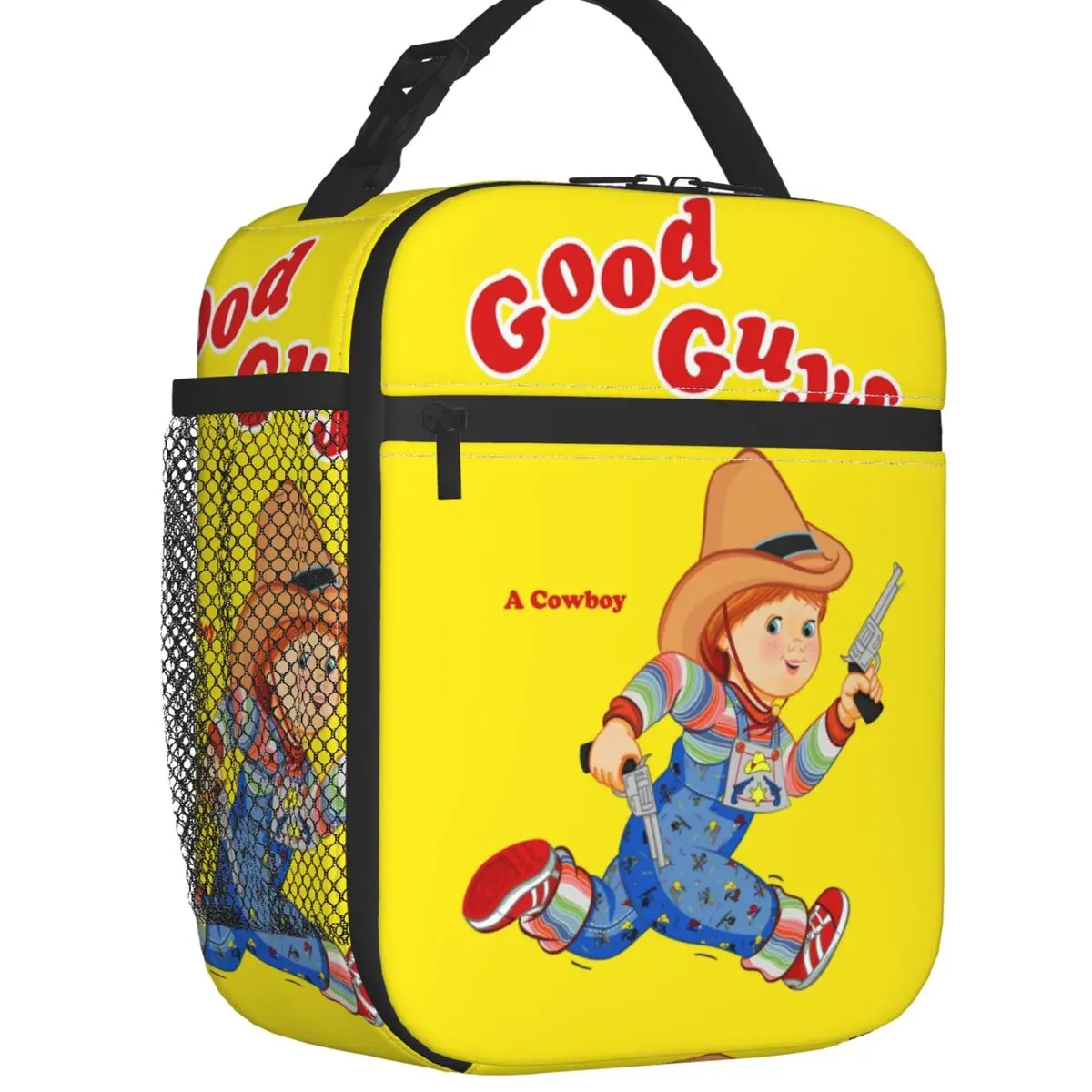 

Good Guys Cowboy Insulated Lunch Bag for School Office Child's Play Chucky Waterproof Thermal Cooler Bento Box Women Children