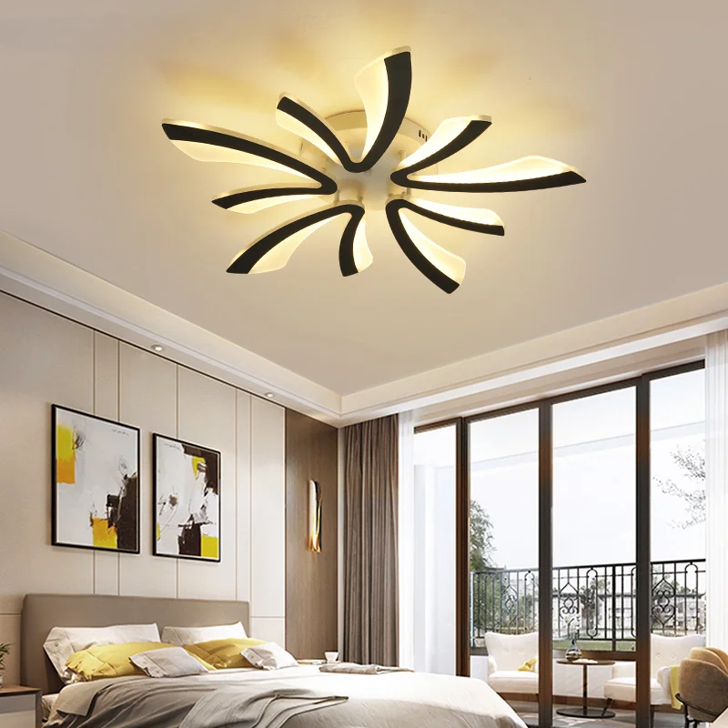 

LED New Acrylic Chandelier Lighting For Bedroom Study Living Room Indoor Deco Luster Lamps Dimmable With Remote AC90-260V