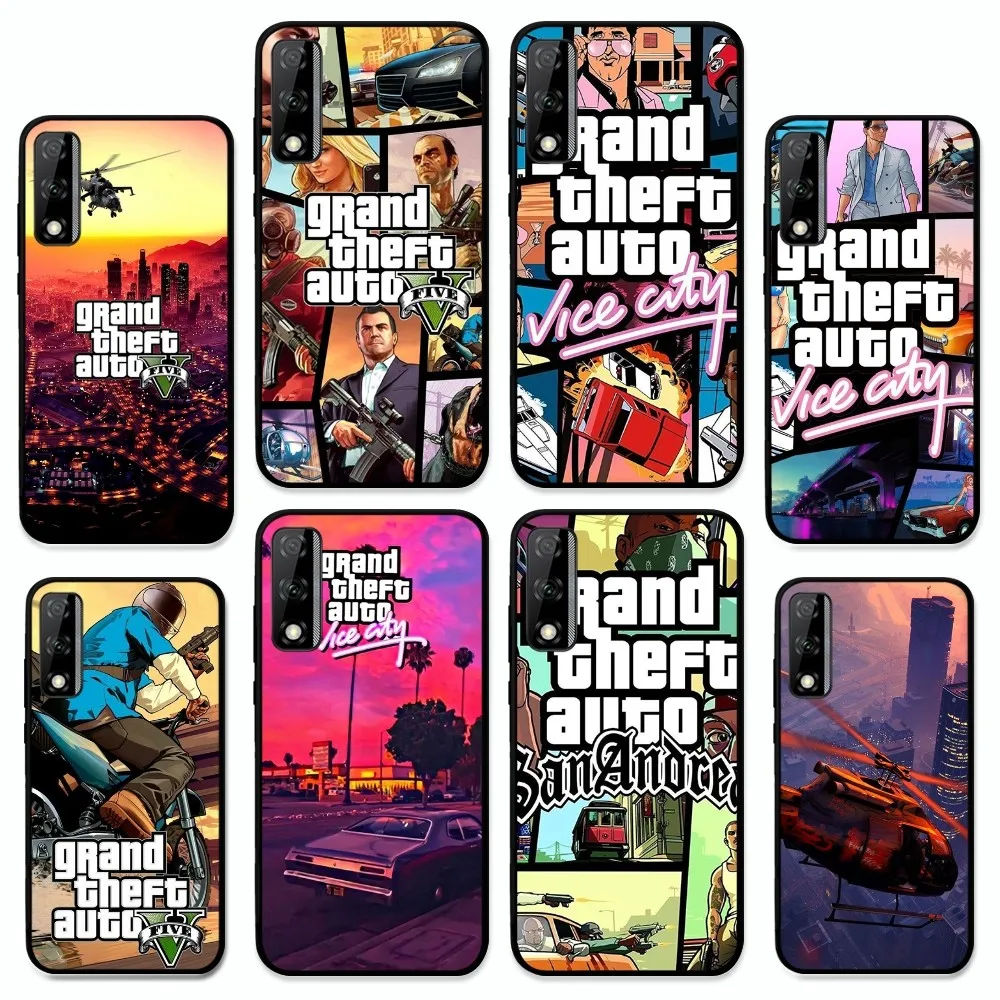 Чехол для телефона GTA 5 Grand Theft Auto Anime Huawei Y9 6 7 Prime Enjoy 7s 8 plus 7a 9e 9plus 8E Lite Psmart Shell