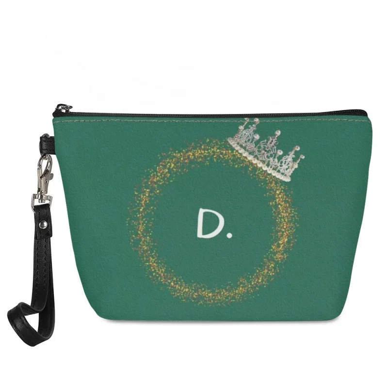 

2023 Hot Name Letters Printing Makeup Bag Zipper Multi Functional Female Travel Pouch Small Ladies Cosmetic