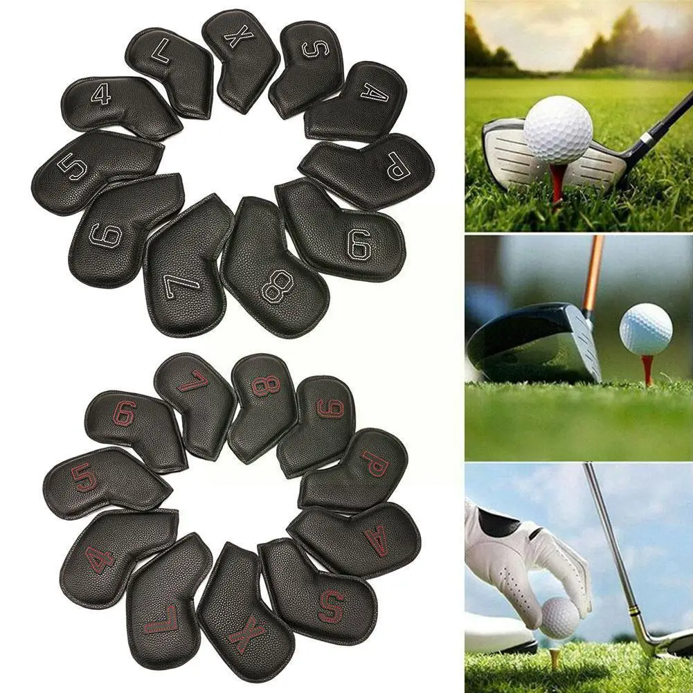 

11pcs Set Golf Iron Cover Cue Cap Cover Golf Club Protective Club Process Accessories Edge Oil Cover Golf T5z9