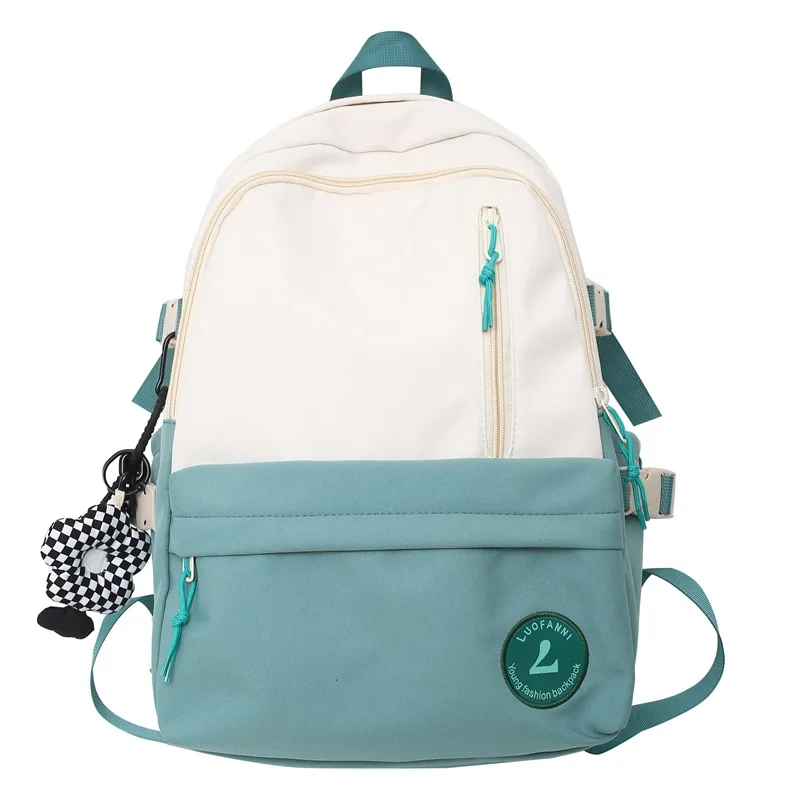 

New Waterproof Nylon Women Backpack Solid Color Casual Backpacks for Teenagers Girl 2022 Women Large Capacity Ladies Schoolbag