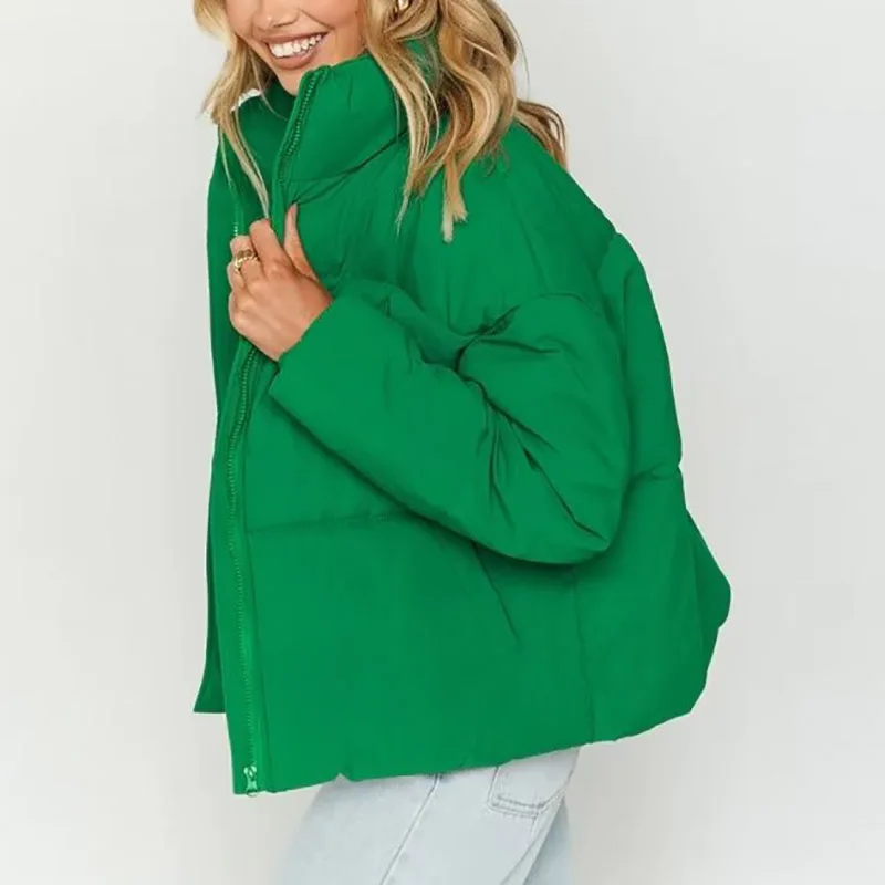 2022 Autumn New Women's Wear Urban Leisure Four Color Stand Collar Cotton Coat