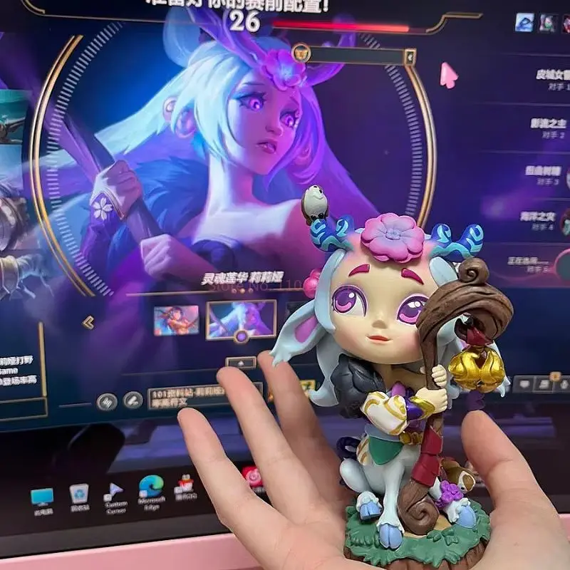 Новая 100% натуральная фигурка League Of Legends Lol Guardian The Stars Kaisa &amp Jinx Ashe игровые украшения