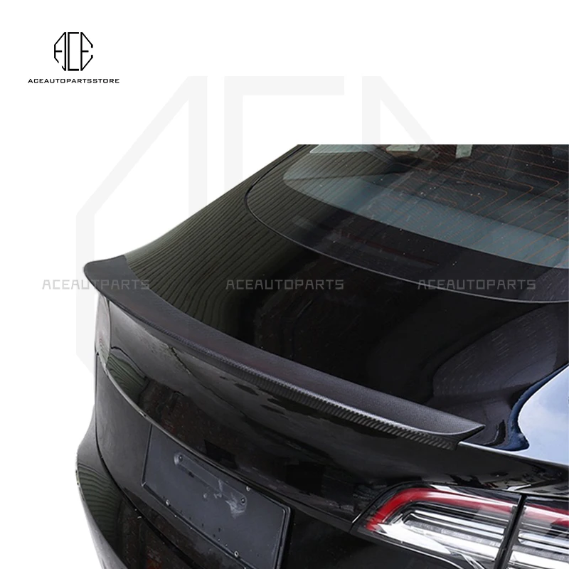 Задний спойлер автомобиля из сухого углеродного волокна для Tesla Model 3 Sedan 4-дверное