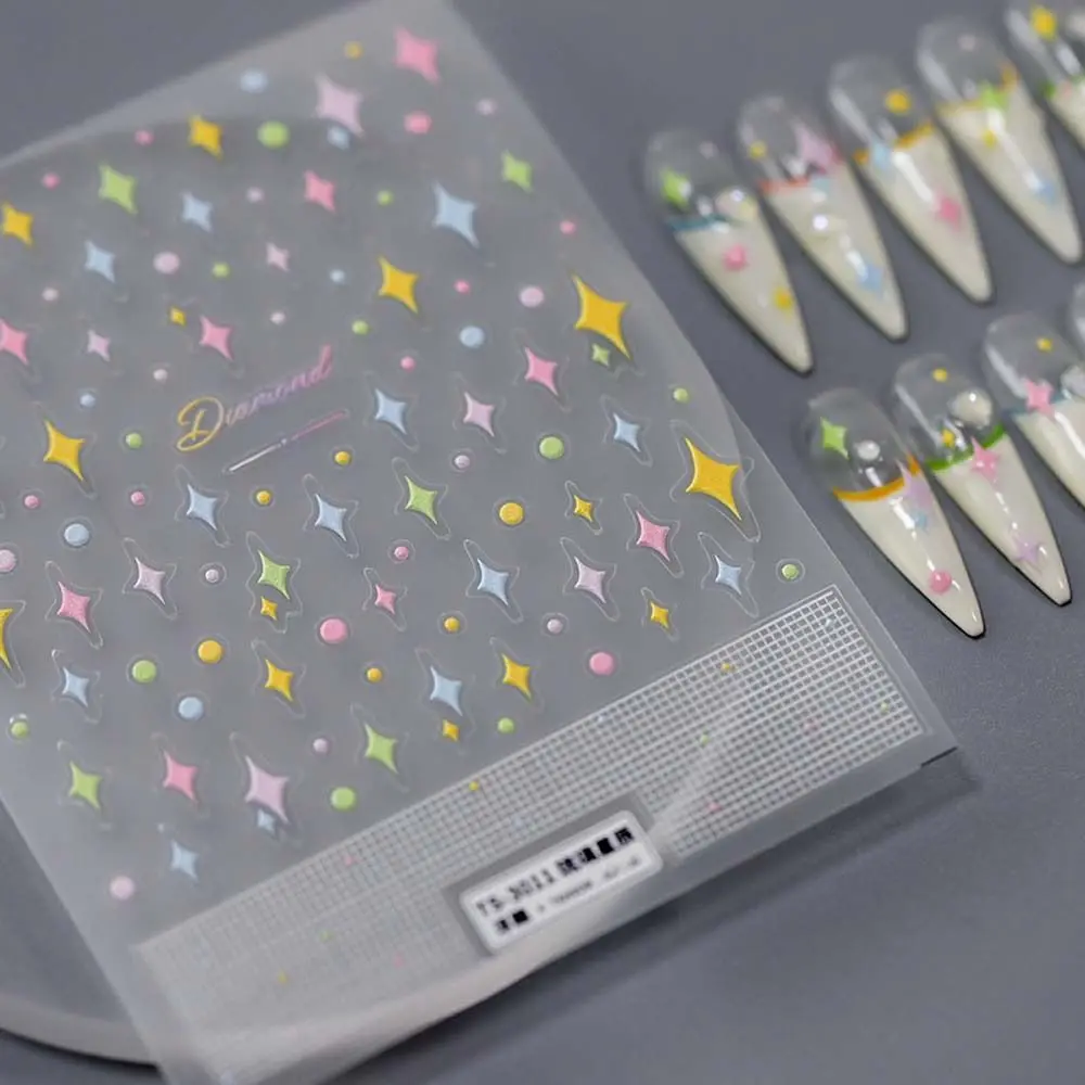 

Smile Face Cartoon Nail Stickers Rabbit Pattern Star Pattern Bear Nail Decals Manicure Ornaments DIY Nail Decorations
