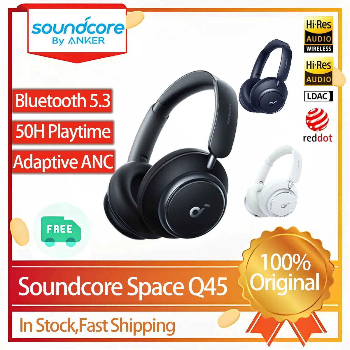 Anker Soundcore Space Q45 Беспроводные наушники