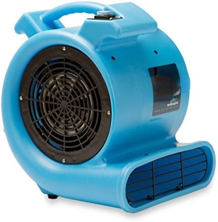 

Max Storm 1/2 HP Durable Lightweight Air Mover Carpet Dryer Blower Floor Fan for Pro Janitorial Cleaner, Blue, 1 Pack