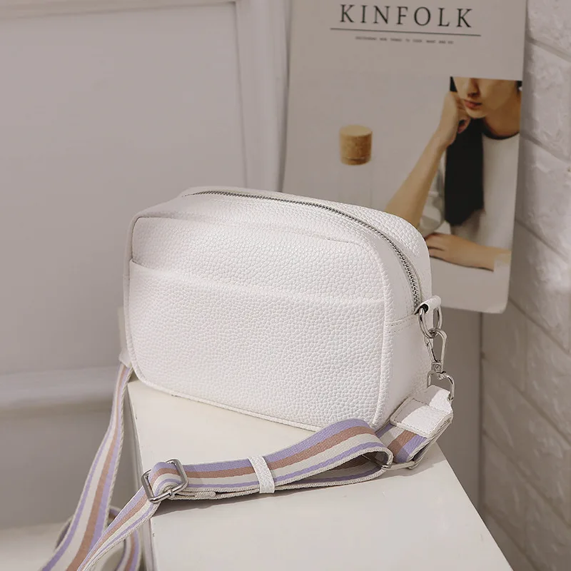 Crossbody Ladies Bags Fashion Women Solid Color PU Leather Messenger Bag Handbag Purse Summer Travel Small Square Bag for Female