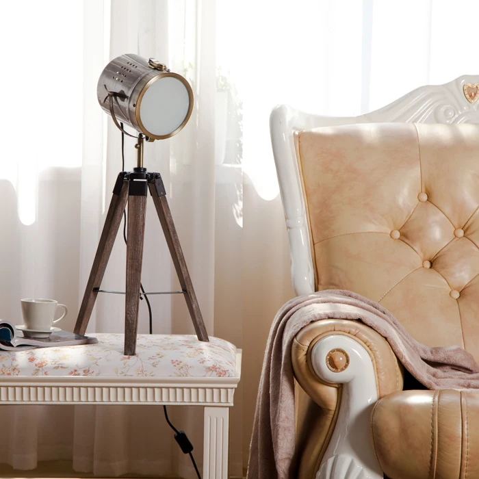 

Скандинавские выражения Американский штатив Личная Ретро Настольная лампа для гостиной Кабинета деревянный прожектор декоративное дерево