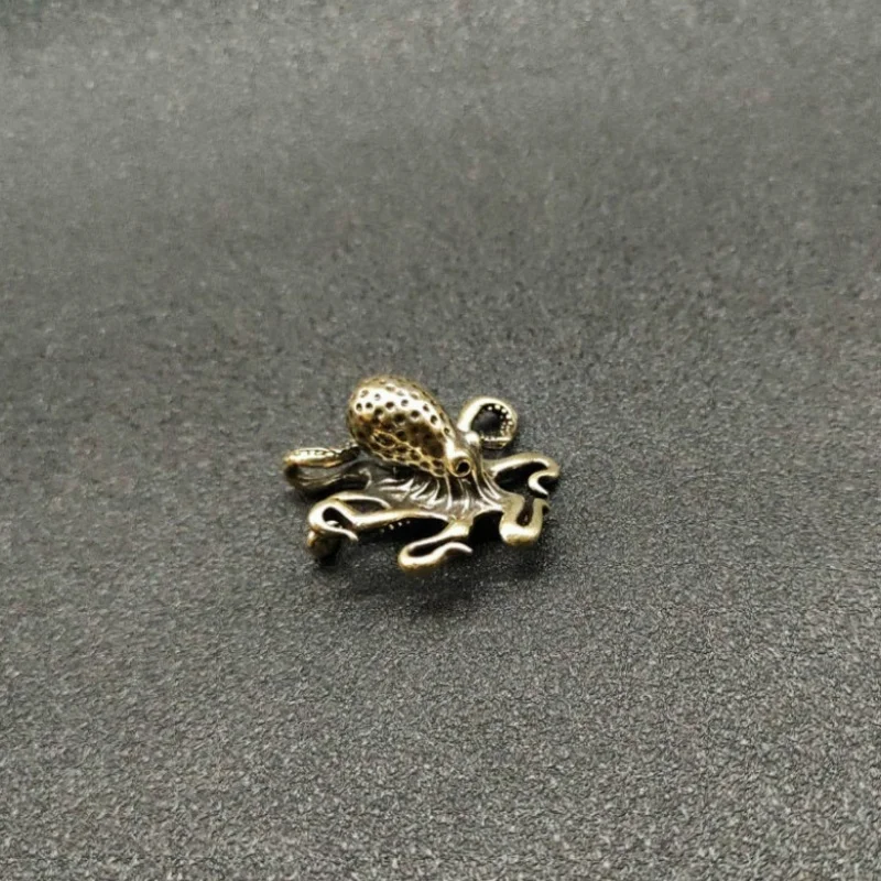 Латунные фигурки осьминога ретро медные статуи животных мини-антиварные