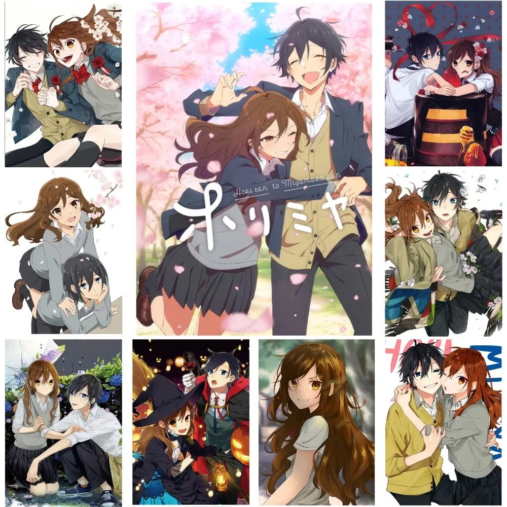 

Плакат из аниме Horimiya с бумажным принтом, художественное украшение для дома, гостиной, спальни, входа в бар, ресторана, кафе