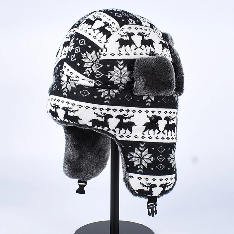 Женская зимняя шапка-ушанка из искусственного меха теплая снежная шапка 2024