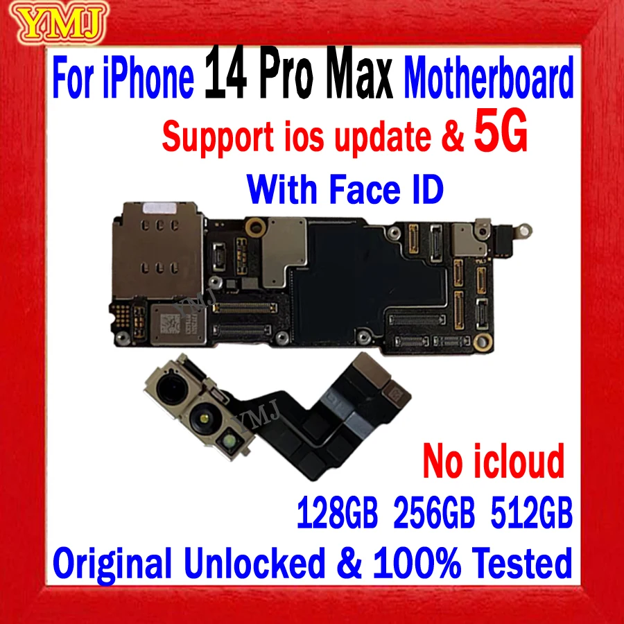 

Support IOS Update Mainboard For IPhone 14 PRO MAX Motherboard Original Unlock Clean Icloud Logic Board 100% Test Free Shipping