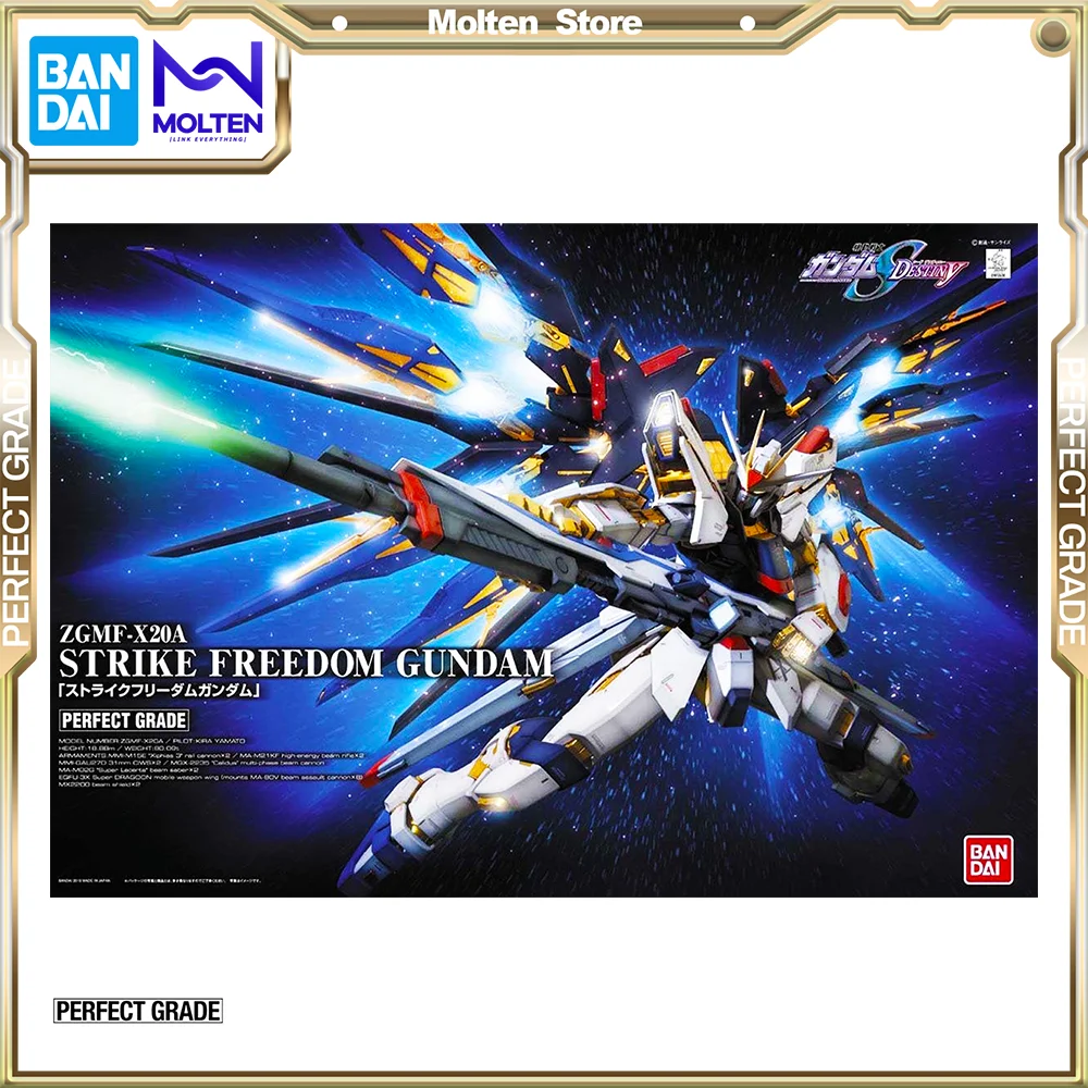 BANDAI Original PG 1/60 Strike Freedom Gundam Mobile Suit Gundam Seed Destiny Gunpla Model Kit Assembly/Assembling