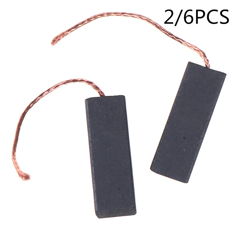 

2/6pcs/Pack 5*13.5*40mm Black Carbon Brush Motor With 70mm Length Lead For Washing Machine