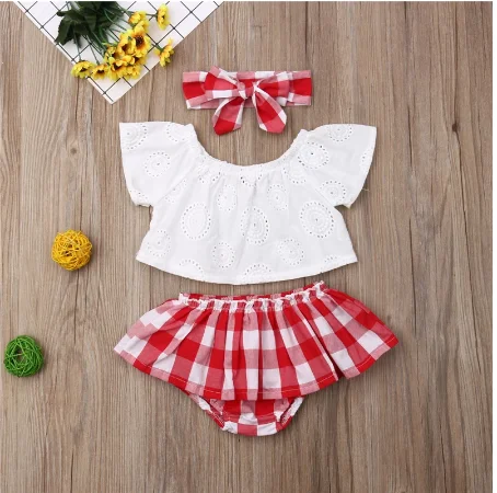 

Girls Autumn Fashion Clothes Set 2 Pieces Suit Solid Turtleneck Tops+Plaid Suspender Skirt Kids Sets Girls Clothes 1-6Y