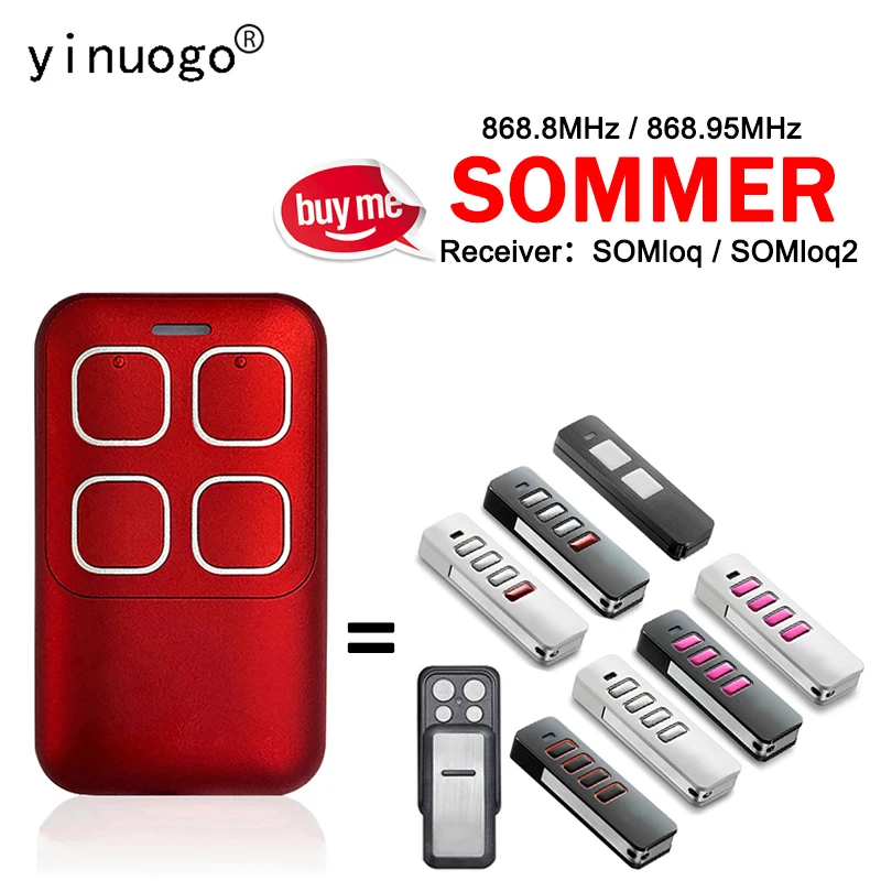 

For SOMMER Pearl Remote Control 868MHz SOMMER Pearl Twin Garage Door Remote Control SOMMER SOMloq2 Gate Remote Control