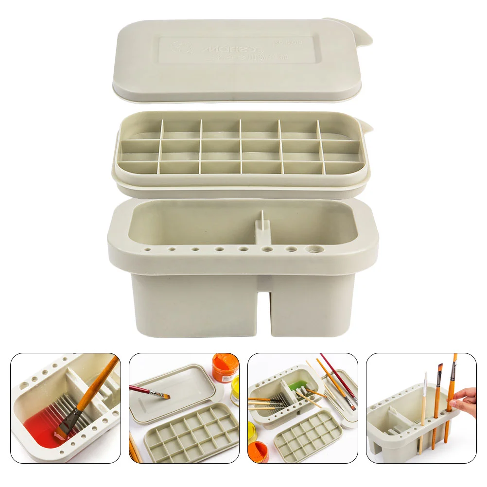 

Paint Brush Washing Basin 3-in-1 Pen Washing Bucket Pigment Tray Brush Washer