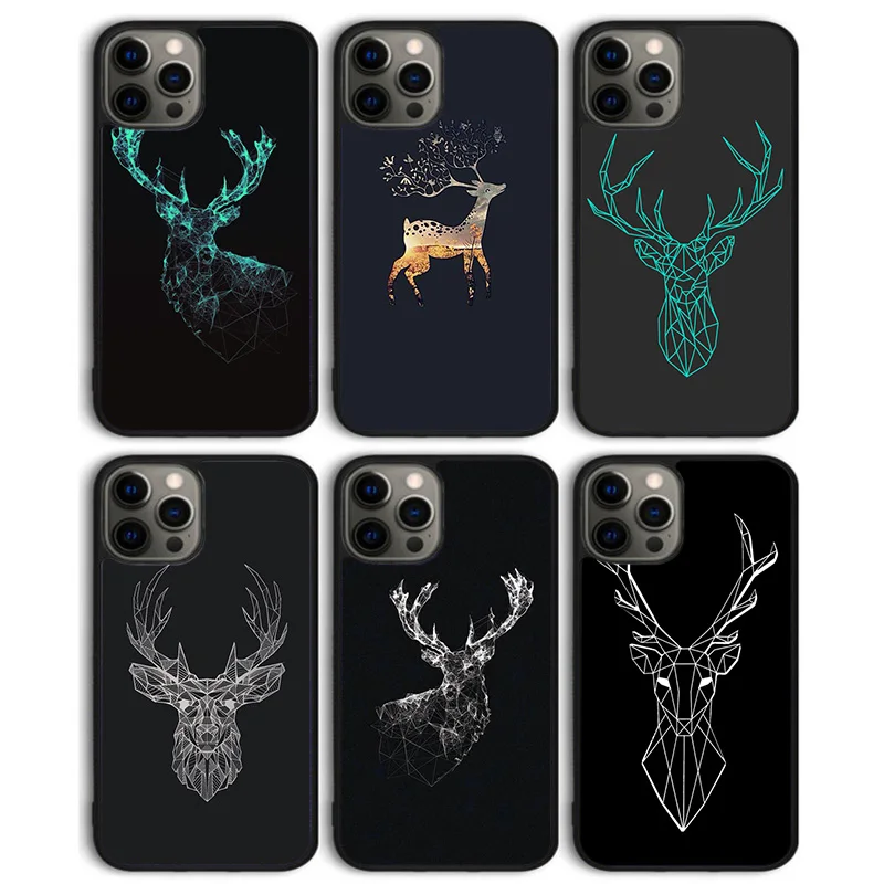 Минималистичный чехол для телефона с изображением животного оленя задняя крышка