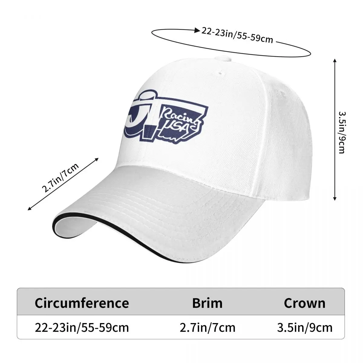 New JT Racing USA WHITE/BLUE- Old School BMX Baseball Cap Sunhat Hood Hat Hiking Hat Caps For Women Men'S images - 6