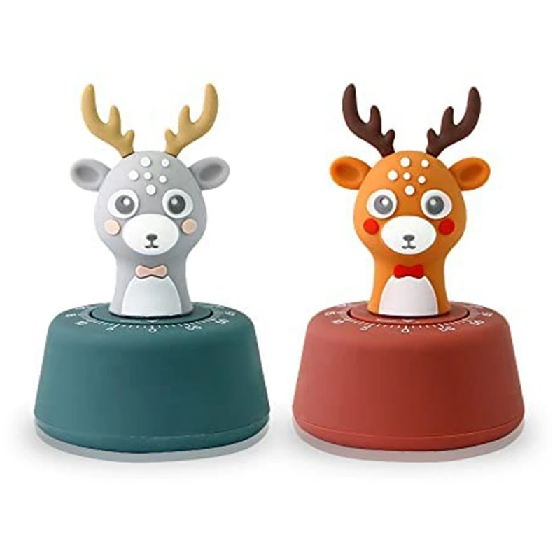 

2Pcs Cute Kitchen Timer,Mechanical Timer For Kids,60 Minutes Animal Timer For Cooking/Reading/Playing Sports