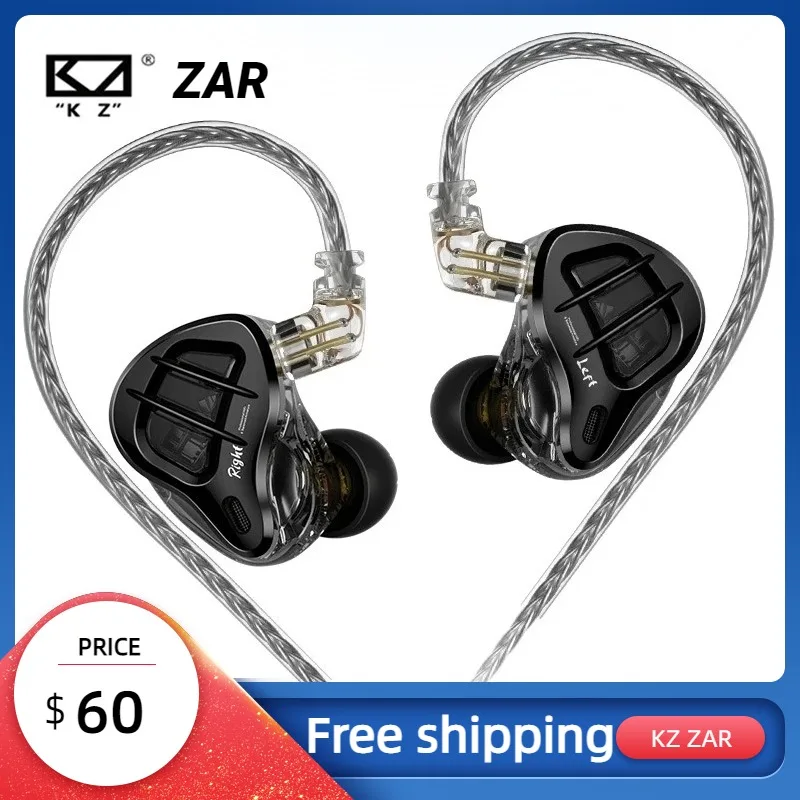 

Металлические наушники KZ зар 1DD + 7BA, гибридные Hi-Fi наушники-вкладыши с монитором, Спортивная гарнитура с шумоподавлением