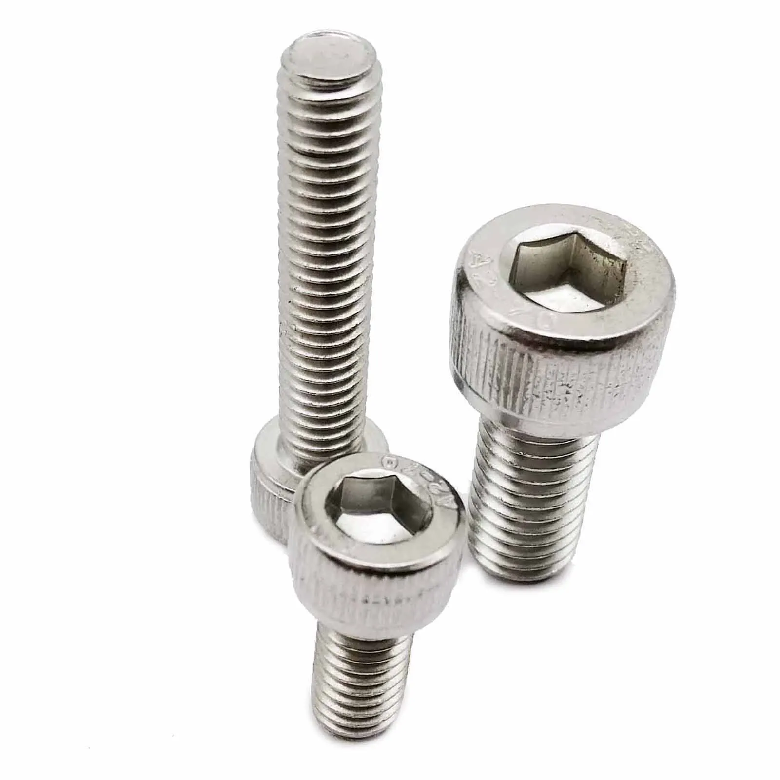 

1/5/10/50pcs DIN912 M3 M4 M5 M6 M8 A2-70 304 Stainless Steel Hexagon Hex Socket Cap Head Screw Allen Bolt Thread Length 10-150mm