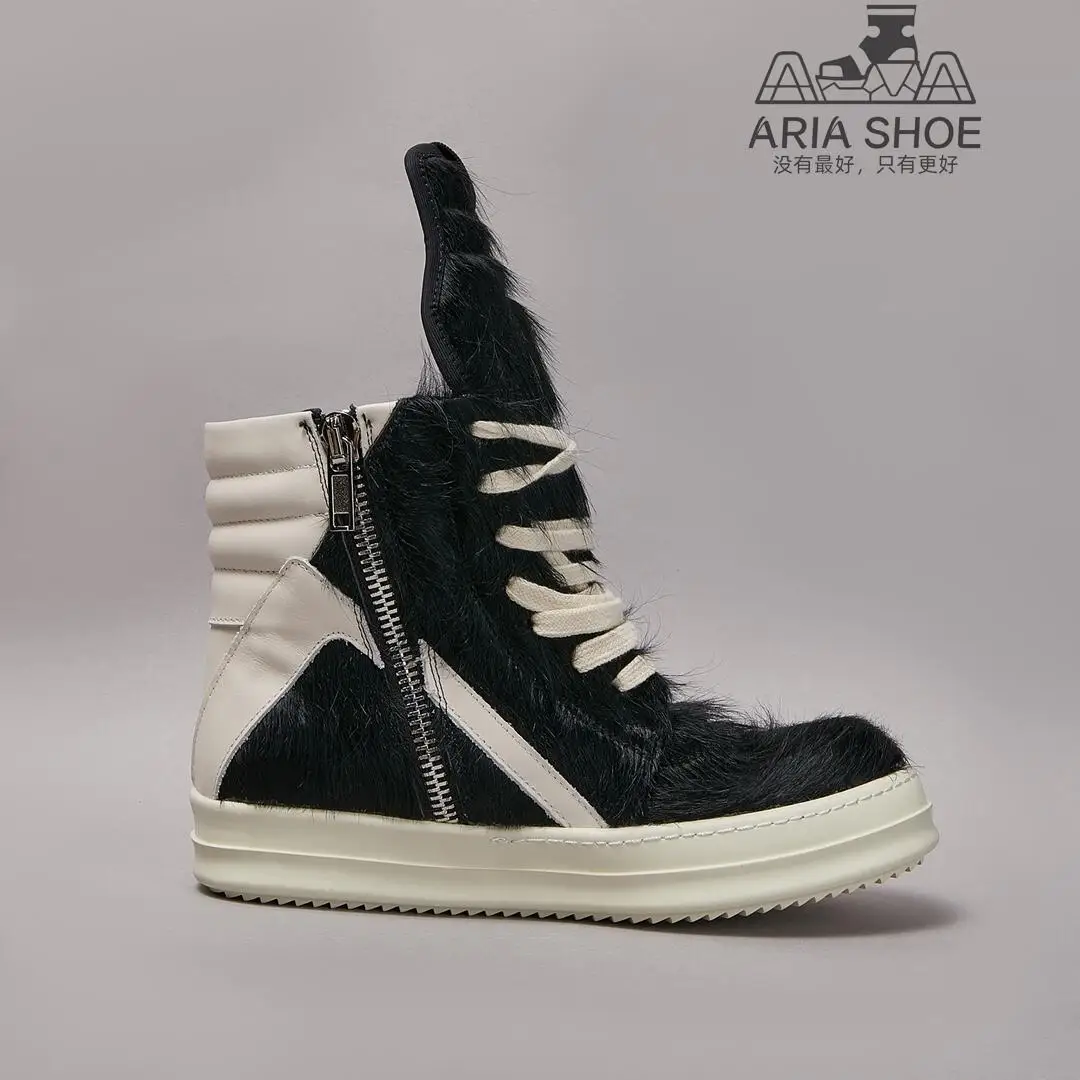 Ricks в стиле ретро черный конский волос Geobasket повседневная обувь мужские ботильоны