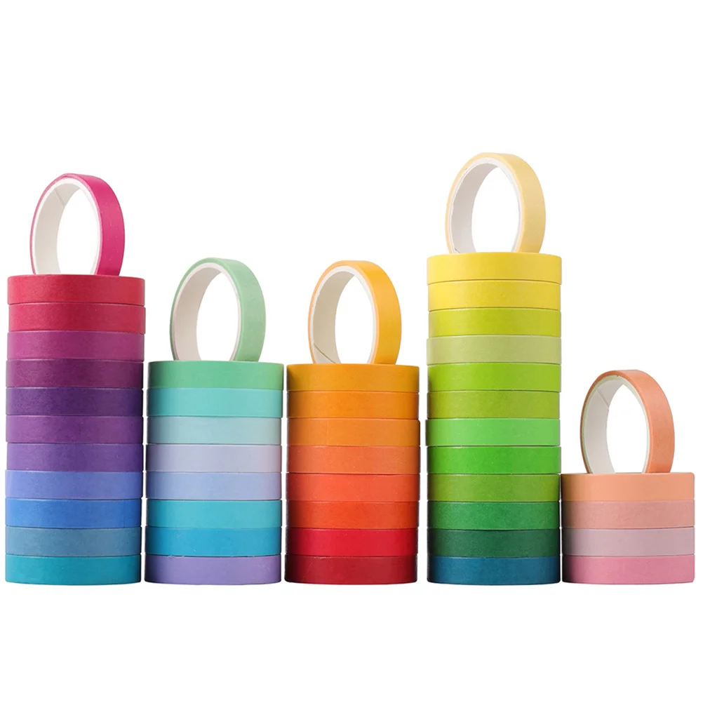 48 рулонов цветной ленты Васи клейкие фотоальбом красочные наклейки японская