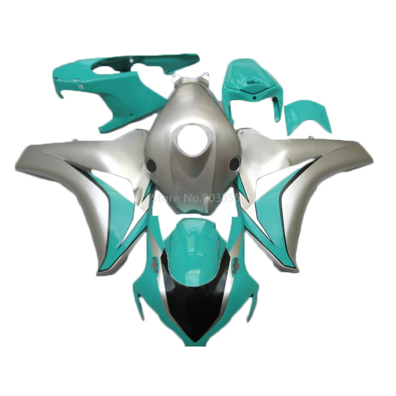 

Green Silver Cool Fairing Kits Set For HONDA CBR1000RR 2008-2011 Premium Injection New ABS fairings cbr1000rr 08 09 10 11 FR48