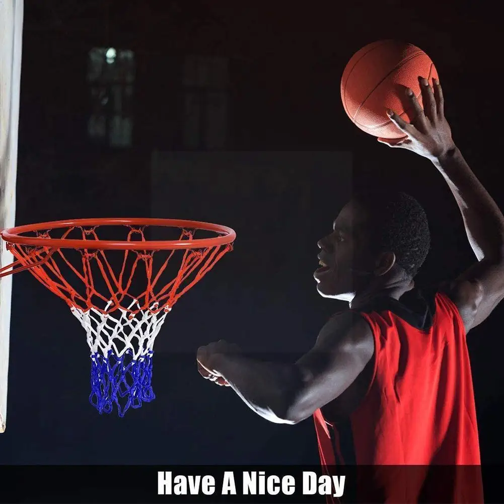 

6 Mm Basketball Mesh Net Durable Basketball Net Basketball Standard Hoop Duty Nylon Heavy Mesh Goal Net Fits S U1l5