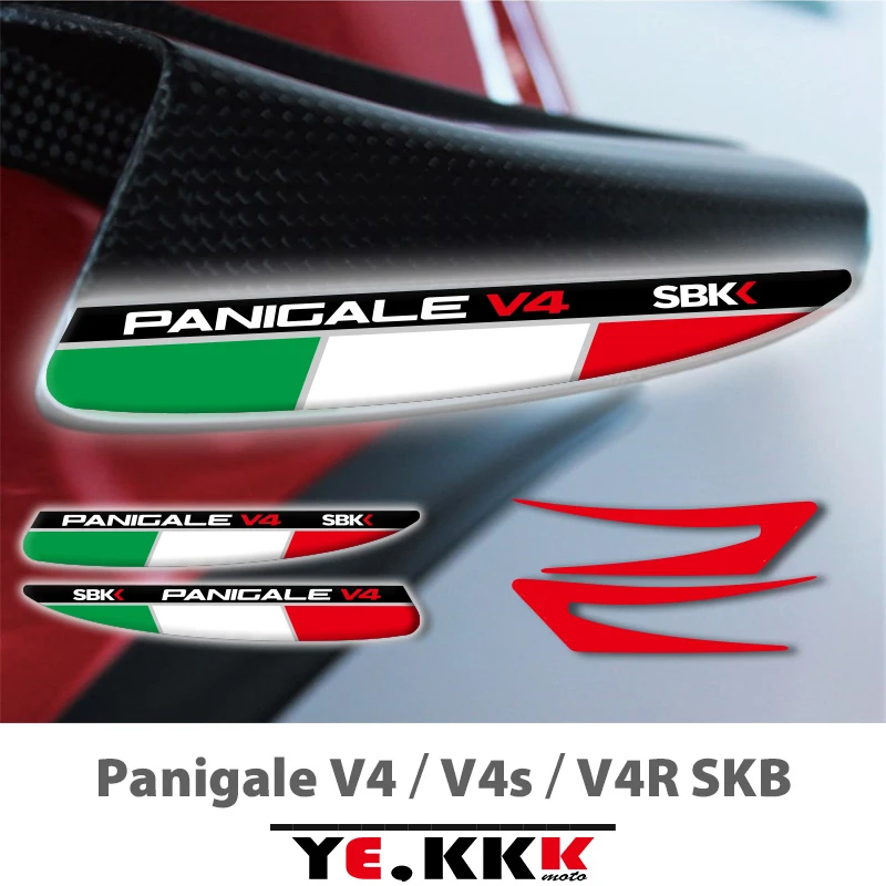 

For Ducati Panigale V4 V4R V4S V4SP SBK Adesivi Per Alette Aerodinamiche The Motorcycle Wings 3D Sticker Decal