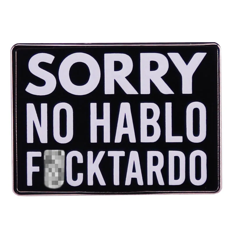 

Spanish Satirical Joke Prank Creative Cartoon Enamel Pin Wrap Clothing Lapel Brooch Exquisite Badge Fashion Jewelry Friend Gifts