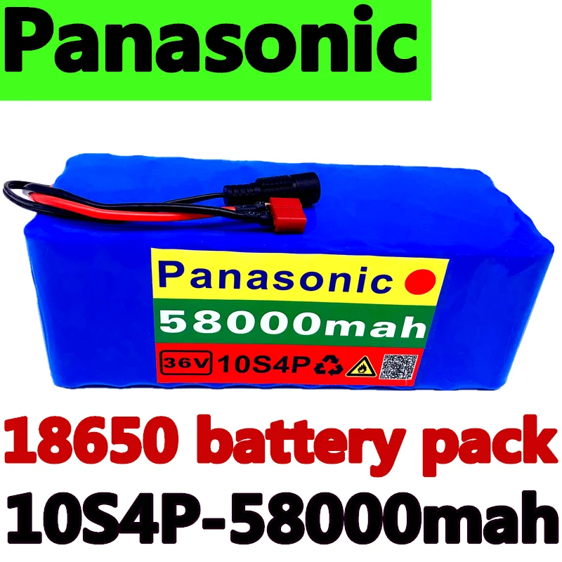 

100% Оригинальный аккумулятор Panasonic 36 В 10s4p 58 Ач 36 В 18650 аккумулятор 1000 Вт 42 в 58000 мАч Электрический велосипед BMS