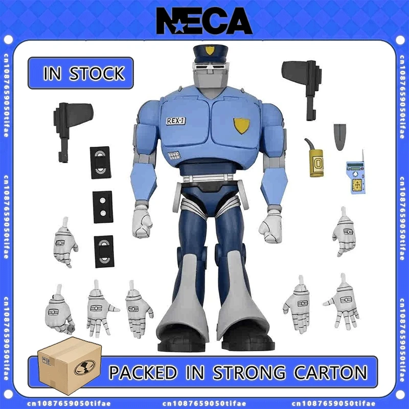 NECA Toys TMNT From The Files Of Pizz Squad Rex-1 Police 7'' Фигурка Оригинальная коллекция аниме-кукол