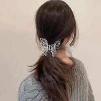 new shiny butterfly hair claw for women girls wedding princess geometric alloy claw clips ladies all match hair accessories 2022