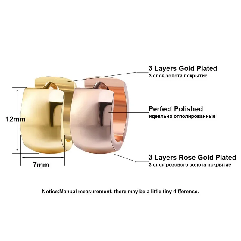 Showfay мужские женские унисекс серьги-кольца из нержавеющей стали